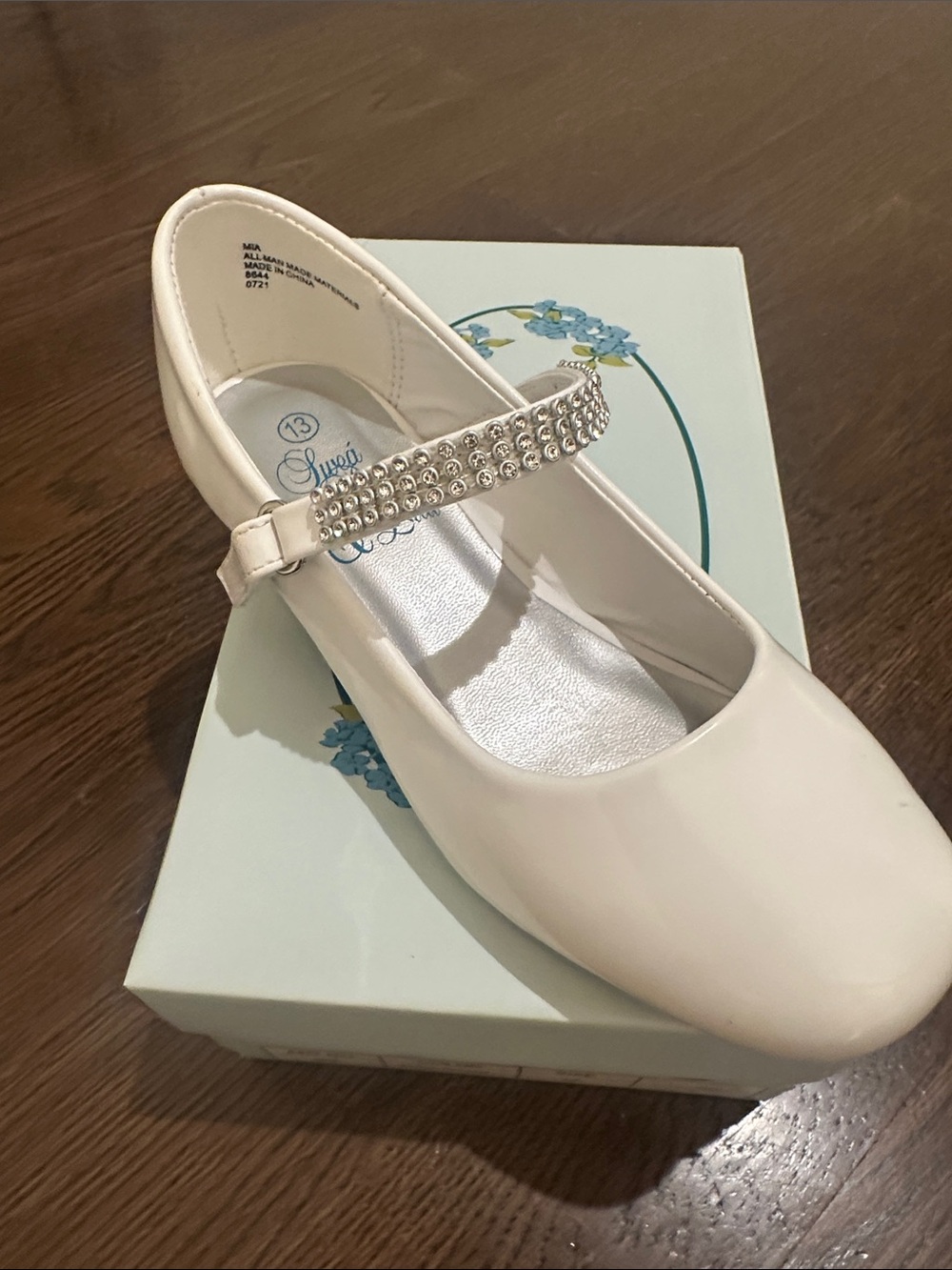 Swea Pea & Lilli Mia white shoes with rhinestones. Size 13 like new
